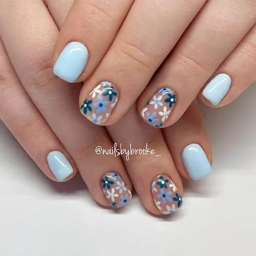 light blue nail designs baby blue nail designs