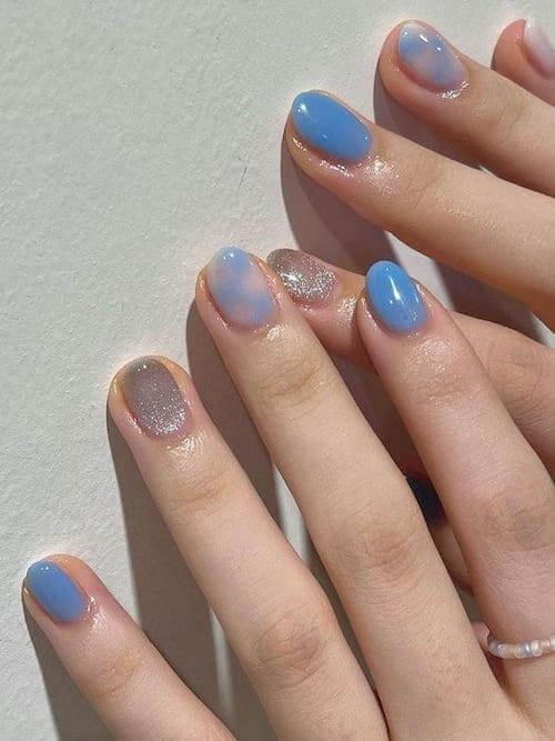 light blue nail designs baby blue nail designs