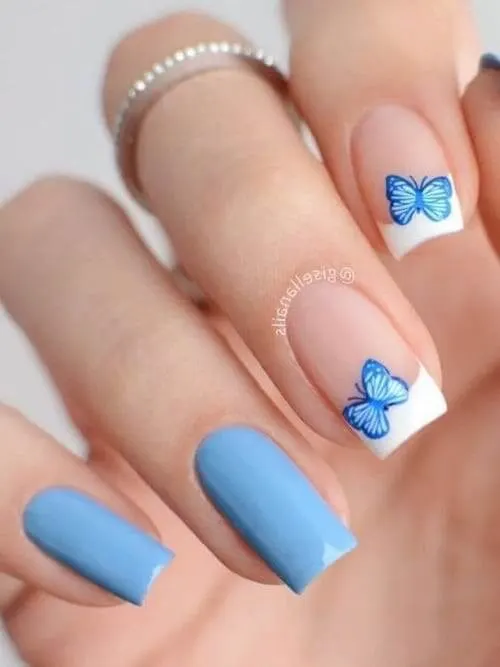 light blue nail designs baby blue nail designs