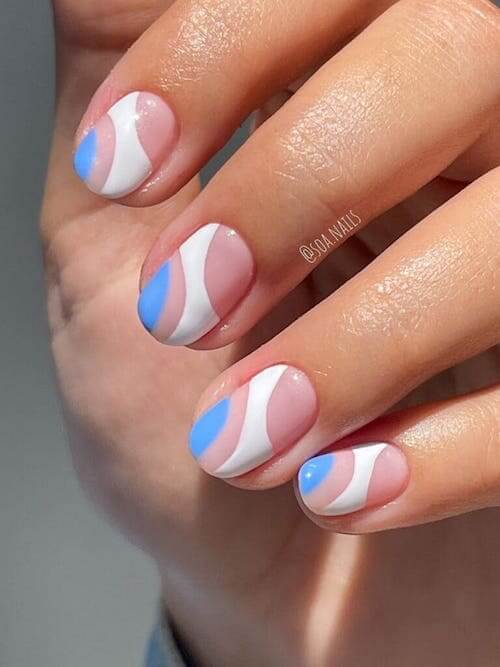 light blue nail designs baby blue nail designs