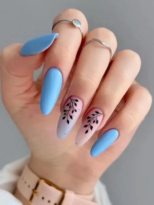 light blue nail designs baby blue nail designs