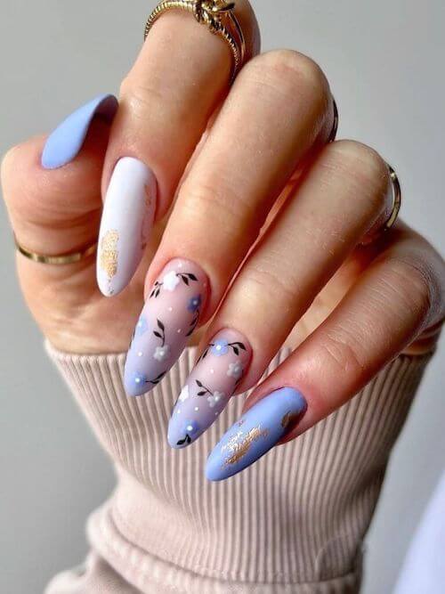 light blue nail designs baby blue nail designs