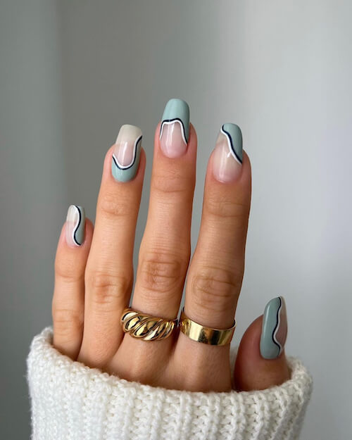 light blue nail designs baby blue nail designs