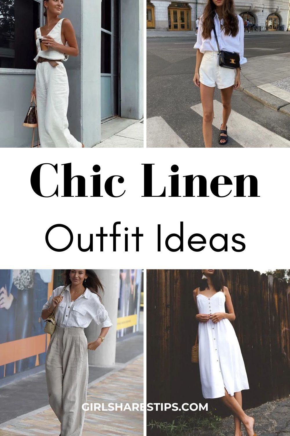 linen outfit ideas women collage