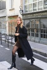 Long coat Women Sexy Sequin Coat Long Sleeve jacket Spring Autumn See-Through Vintage Elegant Shiny Coat Open Stitch