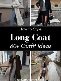 long coat outfit ideas collage