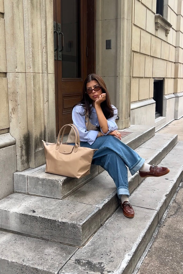 Longchamp bag outfit