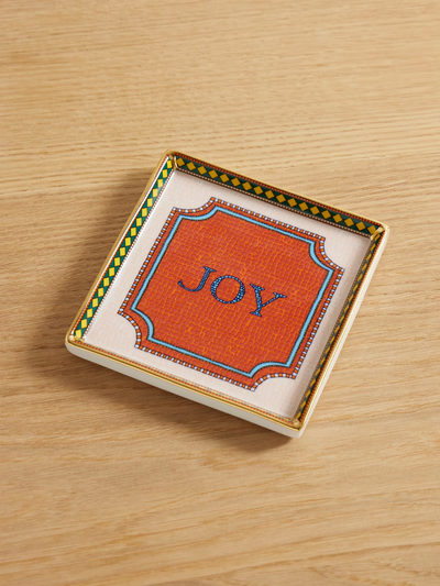 La DoubleJ Mini Gold-plated Porcelain Tray