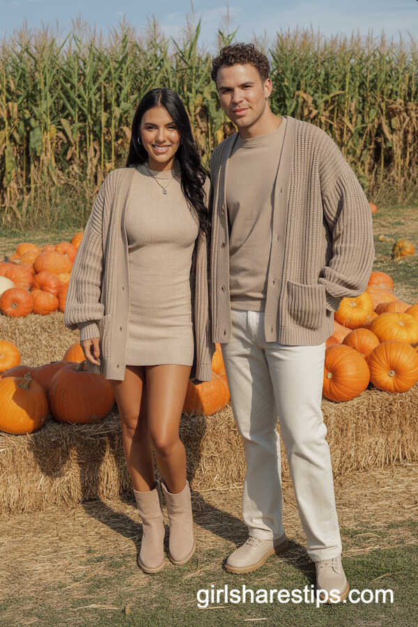Beige sweater dresses & oversized cardigans