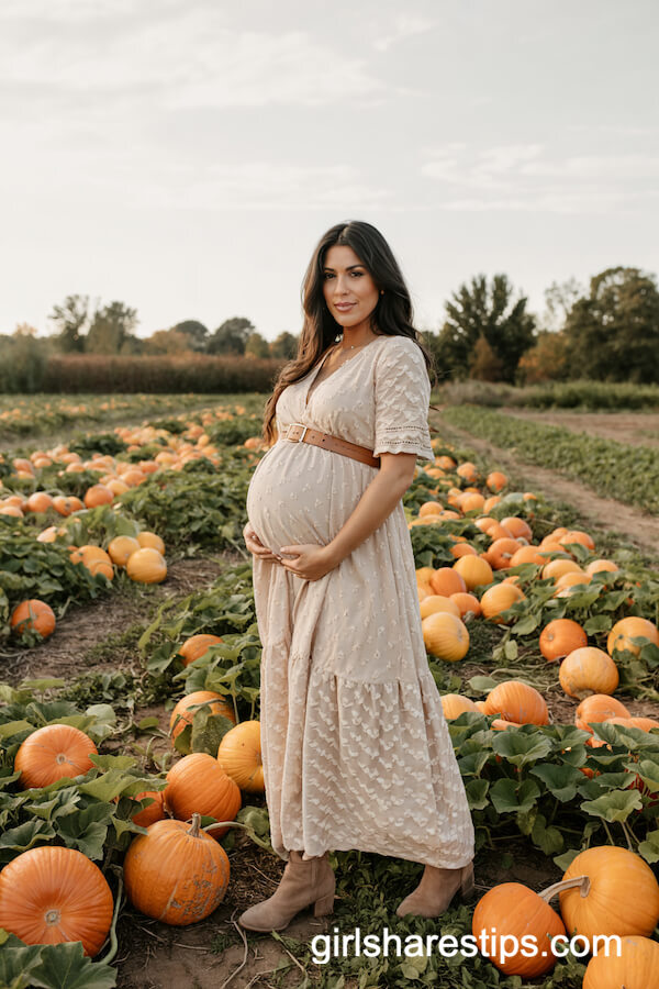 Boho Lace Maternity Maxi Dress With Suede Booties