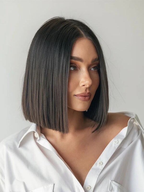 Chin-Length Sleek Straight Bob