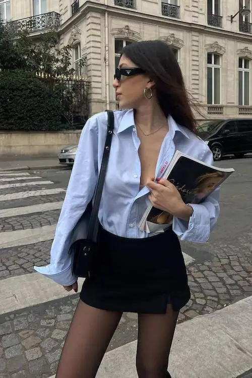 mini skirt outfit