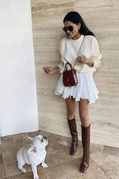 mini skirt outfit