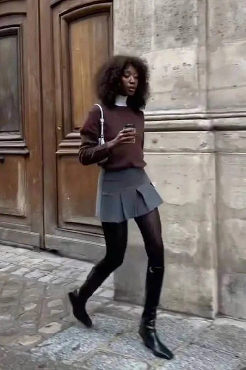 mini skirt outfit