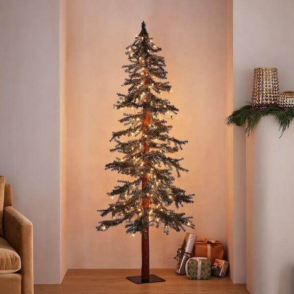 Sparse Pre-Lit Christmas Tree