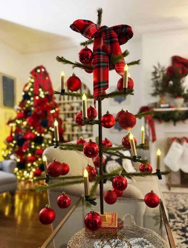 Mini Candlelit Christmas Tree