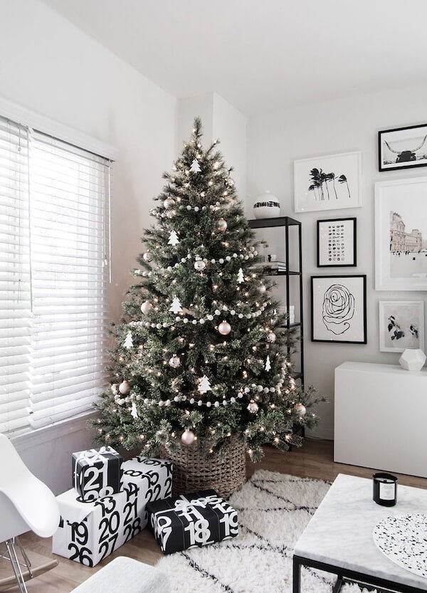 Modern Monochrome Christmas Tree