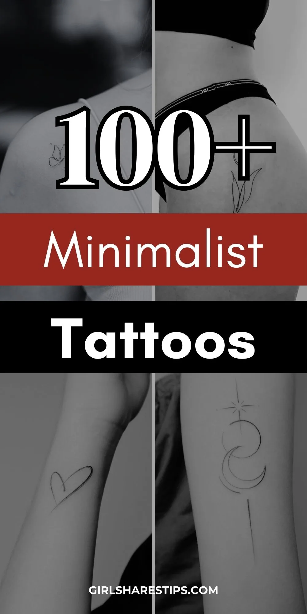 minimalist tattoos collage