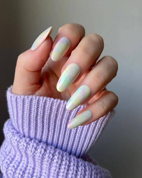 Colorful Nail Design Ideas With A Shade of Mint Green