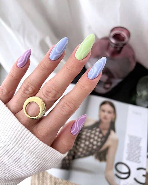 Colorful Nail Design Ideas With A Shade of Mint Green