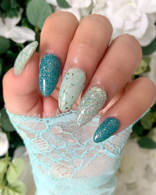 Mint Almond Nails