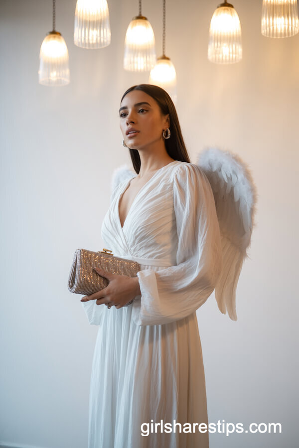 Elegant Angel in White
