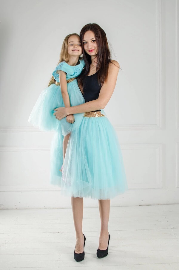 Matching Blue Princess Dresses