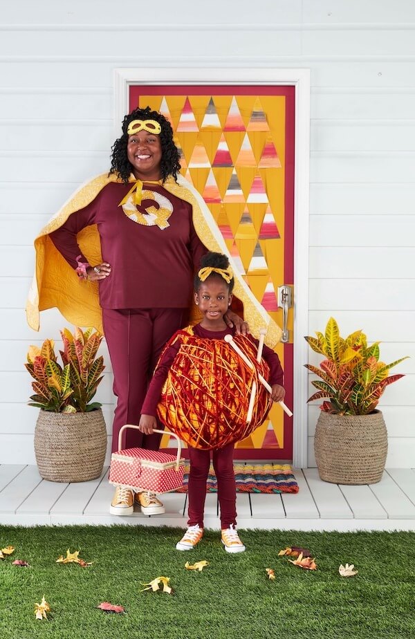 Super Mom and Ball of Yarn Costumes