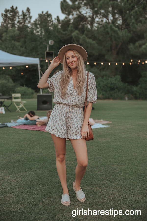 Boho Romper and Espadrilles for an Outdoor Cinema