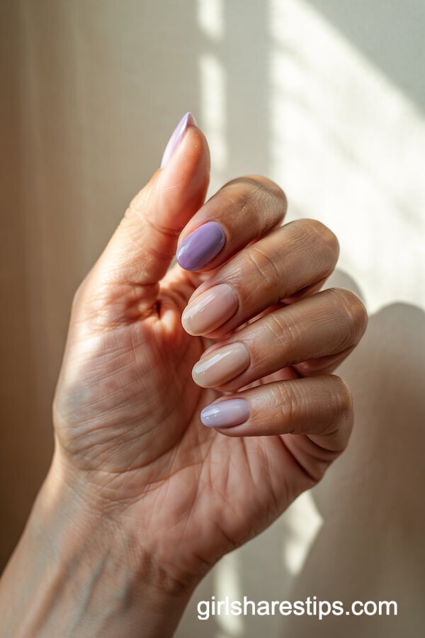 Pastel Ombre Nails with Subtle Shimmer