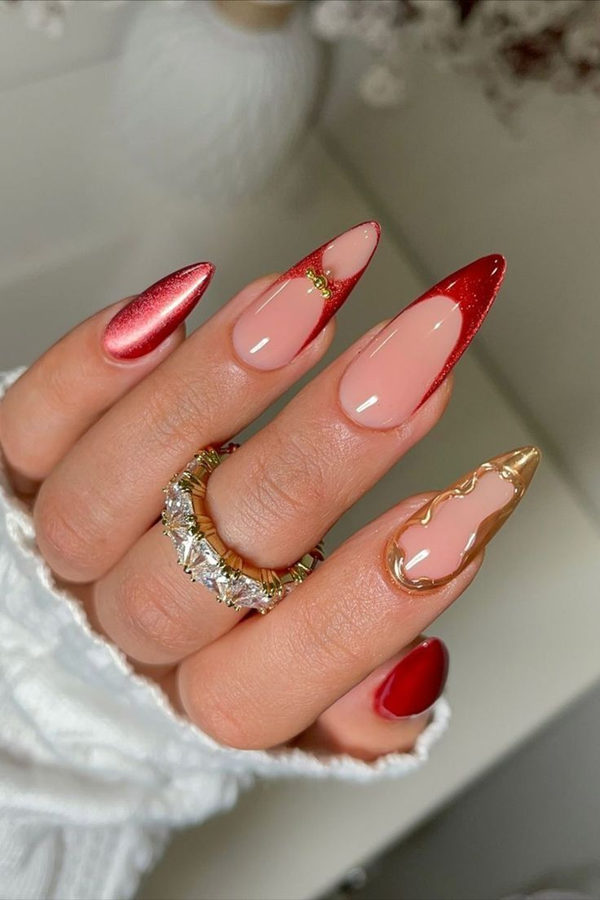 nails with red dress