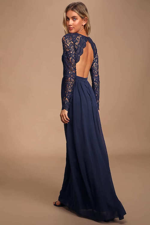 navy blue dresses to wear to a wedding