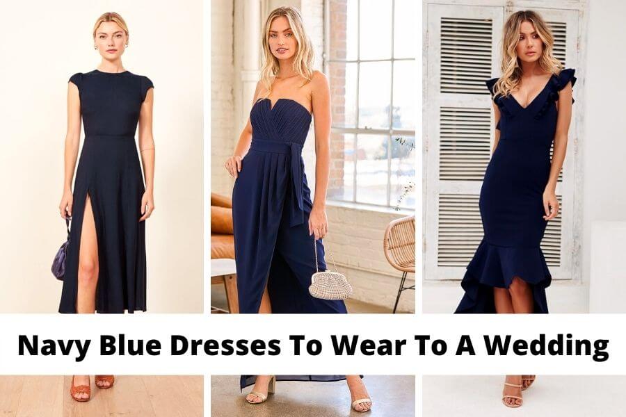 navy blue dresses to wear to a wedding