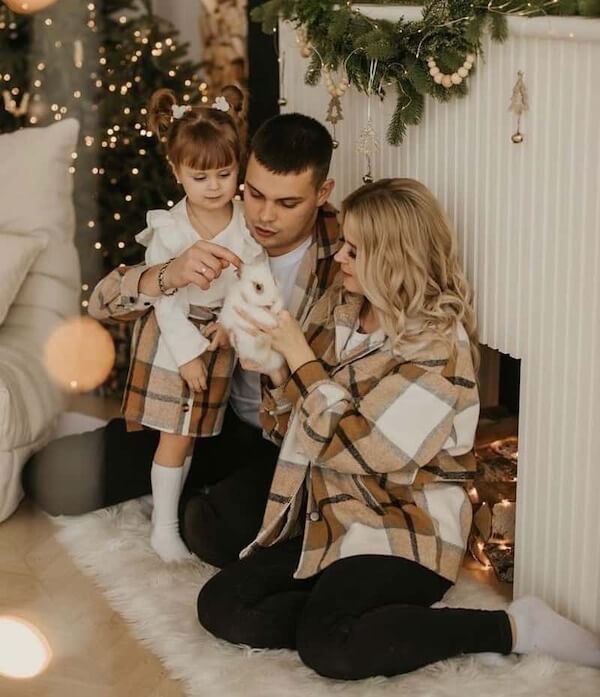 Classic Plaid and Tan Matching Family Outfits