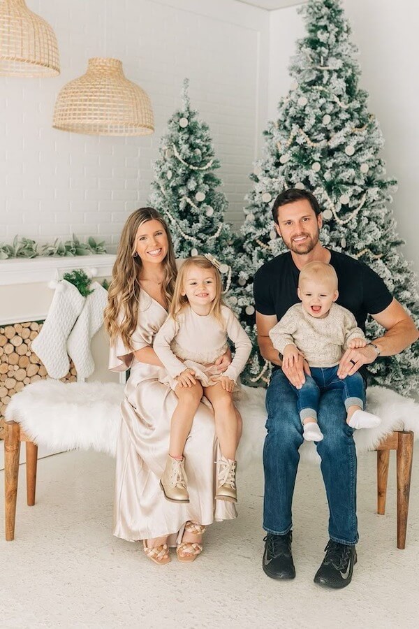Champagne and Soft Gold Matching Holiday Looks