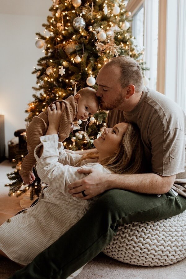 Cozy Neutrals for Christmas Family Photography