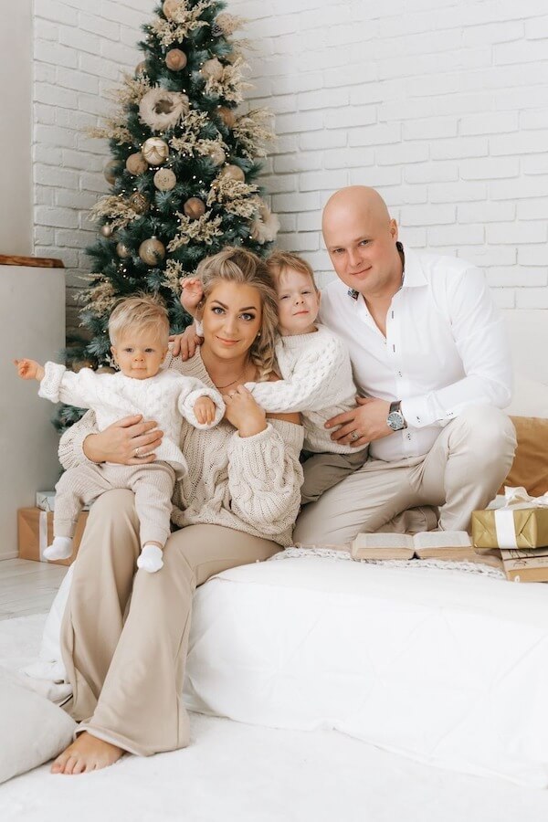 Classic Cable Knit and Tan Holiday Ensembles