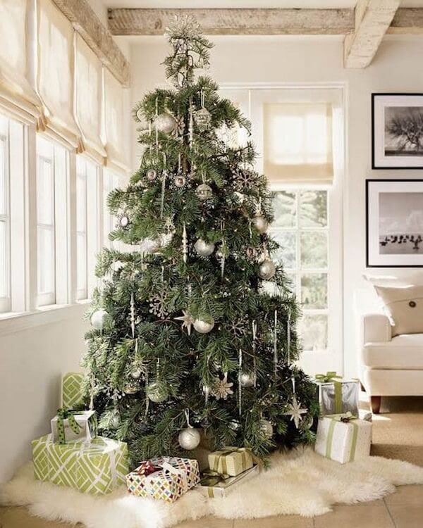 Silver Glam Neutral Christmas Tree