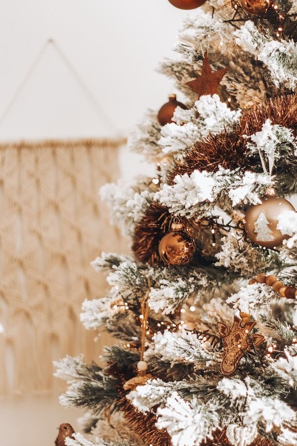 Copper and White Neutral Christmas Tree