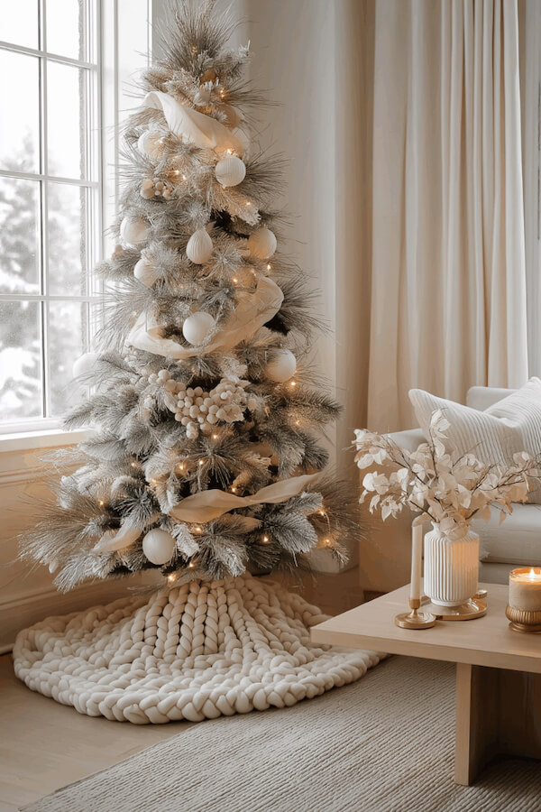 Minimalist White Christmas Tree