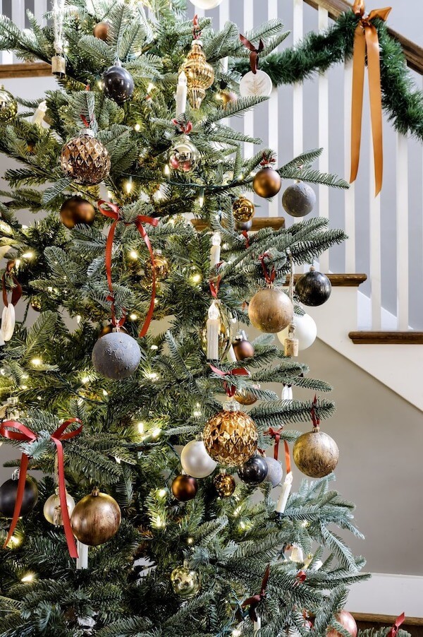 Earthy Mixed Metal Christmas Tree