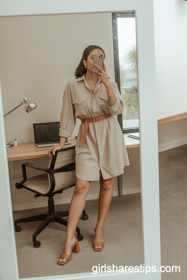 neutral business casual outfits