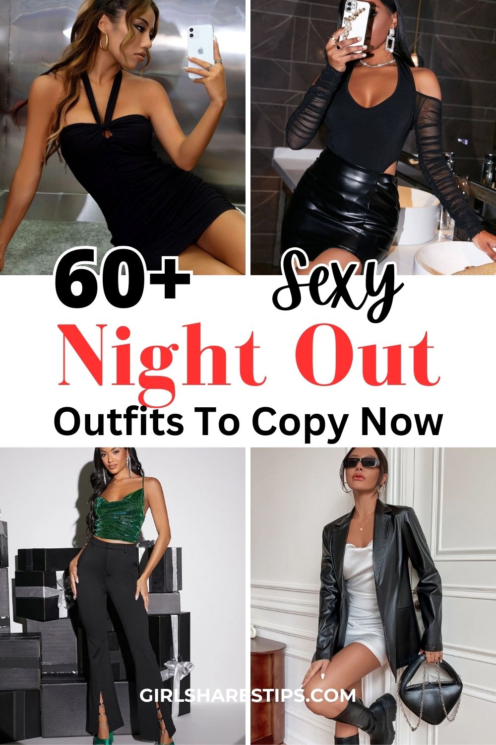 night out clubbing outfit ideas collage