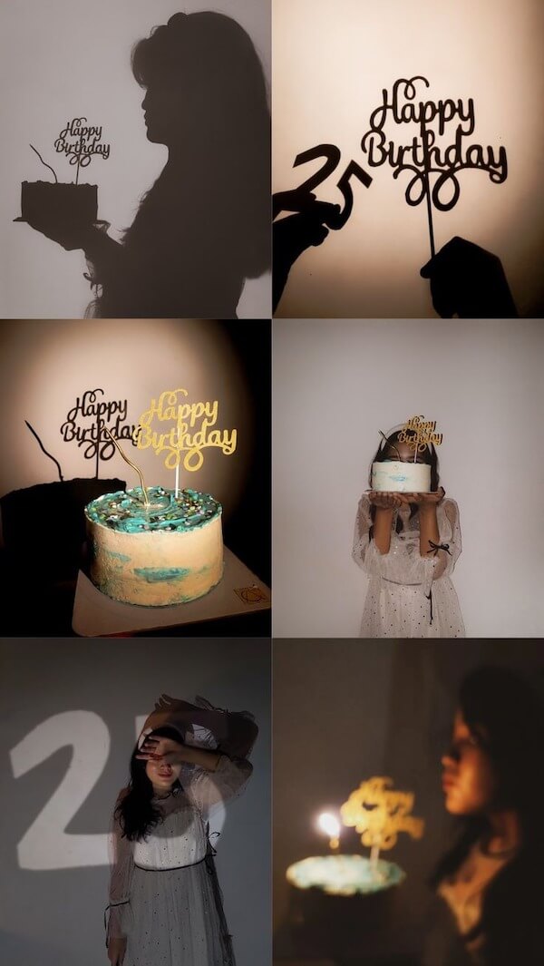 Shadow and Spotlight Birthday Photo Ideas