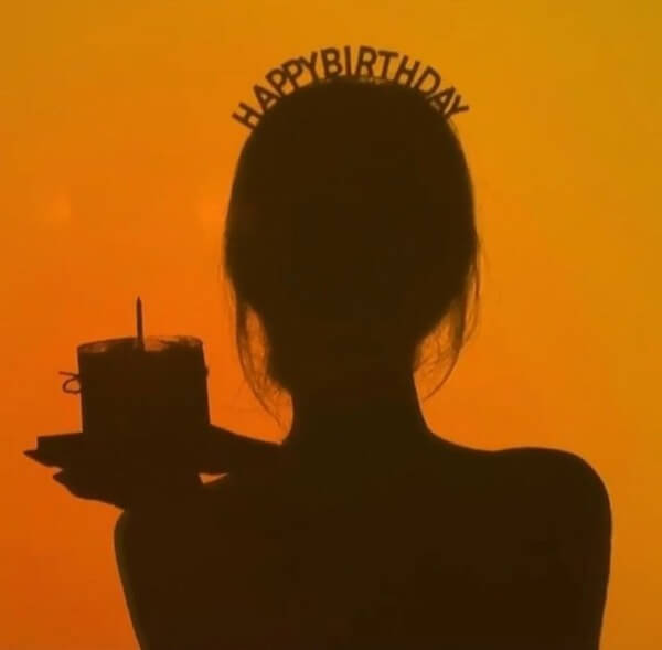 Birthday Silhouette in Warm Light