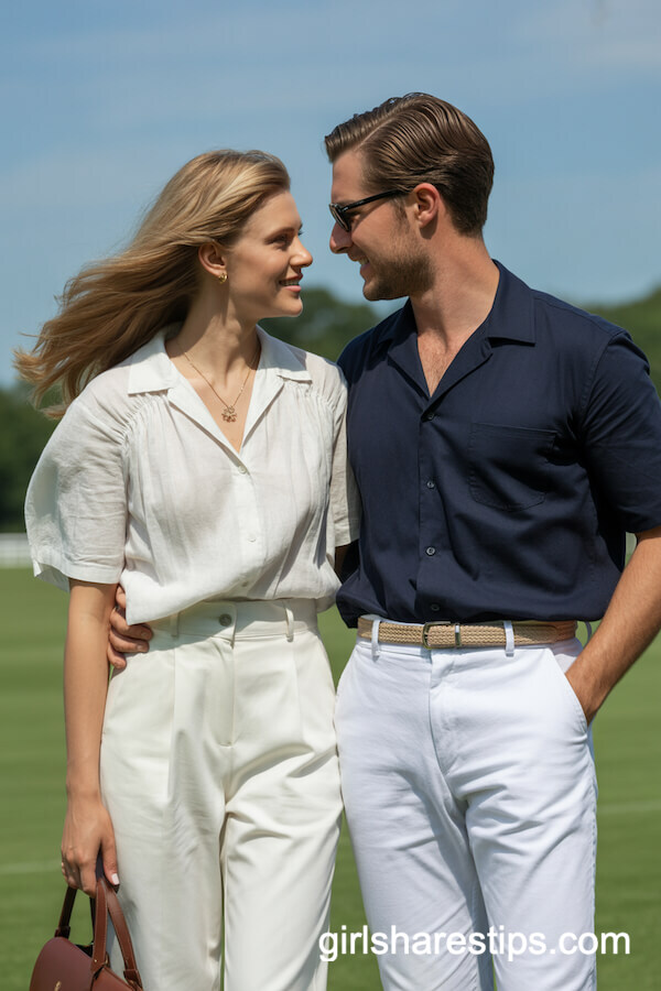 White Blouse & Trousers Summer Set