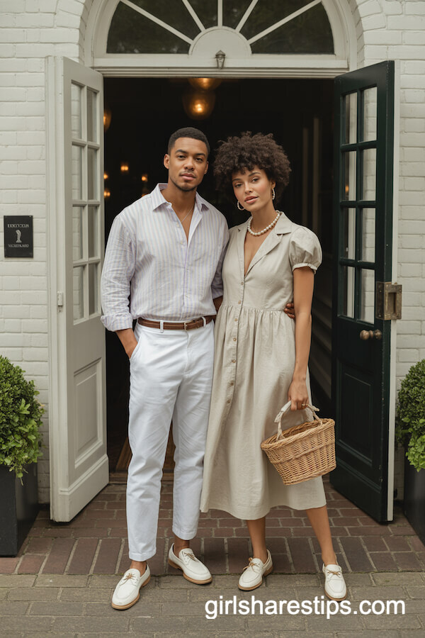 Pastel Shirt & Linen Dress Pairing
