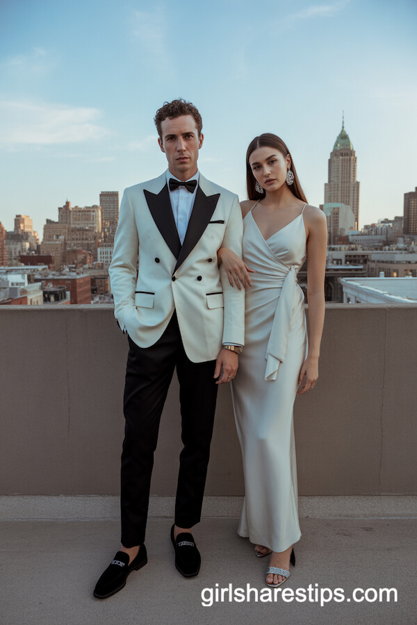 Tuxedo & Column Dress Elegance