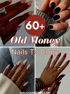 old money nails collage