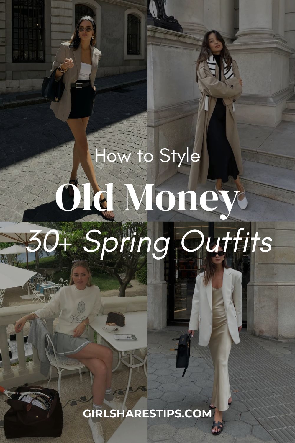 old money spring outfits collage